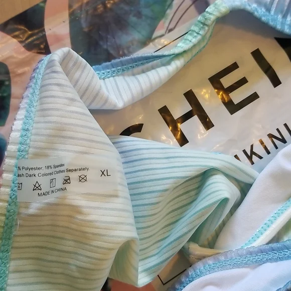 Ombre one shoulder bikini set with skirt xl - Picture 4 of 5